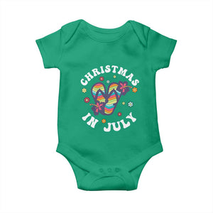 Christmas In July Summer Beach Baby Onesie Hawaii Flip Flops Hibiscus TS10 Irish Green Print Your Wear