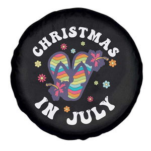 Christmas In July Summer Beach Spare Tire Cover Hawaii Flip Flops Hibiscus TS10 Print Your Wear
