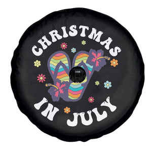 Christmas In July Summer Beach Spare Tire Cover Hawaii Flip Flops Hibiscus TS10 Print Your Wear