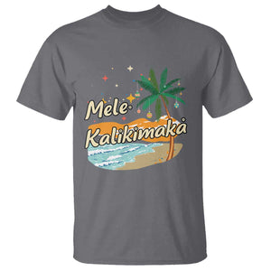 Retro Christmas In July Summer Beach Hawaii T Shirt Mele Kalikimaka TS10 Charcoal Print Your Wear