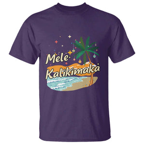 Retro Christmas In July Summer Beach Hawaii T Shirt Mele Kalikimaka TS10 Purple Print Your Wear