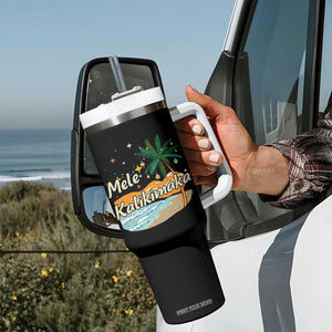 Retro Christmas In July Summer Beach Hawaii Tumbler With Handle Mele Kalikimaka TS10 Print Your Wear