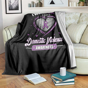 Domestic Violence Awareness Throw Blanket Purple Ribbon Support Survivor TS10 Print Your Wear