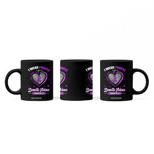 Domestic Violence Awareness Coffee Mug Purple Ribbon Support Survivor TS10 Print Your Wear