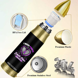 Domestic Violence Awareness Bullet Tumbler Purple Ribbon Support Survivor TS10 Print Your Wear