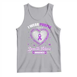 Domestic Violence Awareness Tank Top Purple Ribbon Support Survivor TS10 Athletic Heather Print Your Wear