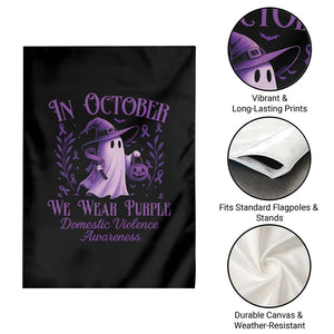 Domestic Violence Awareness Garden Flag Halloween October Wear Purple Ghost TS10 Print Your Wear