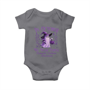 Domestic Violence Awareness Baby Onesie Halloween October Wear Purple Ghost TS10 Charcoal Print Your Wear