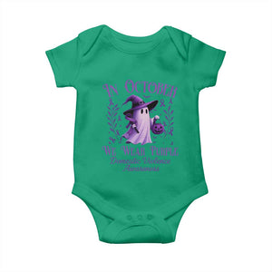Domestic Violence Awareness Baby Onesie Halloween October Wear Purple Ghost TS10 Irish Green Print Your Wear