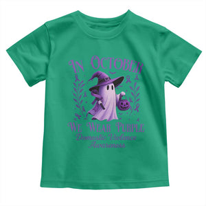 Domestic Violence Awareness Toddler T Shirt Halloween October Wear Purple Ghost TS10 Irish Green Print Your Wear