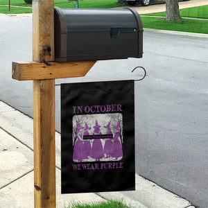 Retro In October We Wear Purple Witch Domestic Violence Awareness Garden Flag TS10 Print Your Wear