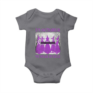 Retro In October We Wear Purple Witch Domestic Violence Awareness Baby Onesie TS10 Charcoal Print Your Wear