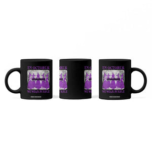 Retro In October We Wear Purple Witch Domestic Violence Awareness Coffee Mug TS10 Print Your Wear