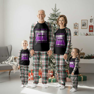 Retro In October We Wear Purple Witch Domestic Violence Awareness Plaid Pajama Set TS10 Christmas Plaid Print Your Wear