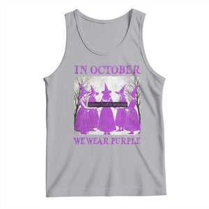Retro In October We Wear Purple Witch Domestic Violence Awareness Tank Top TS10 Athletic Heather Print Your Wear