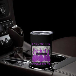 Retro In October We Wear Purple Witch Domestic Violence Awareness Tumbler Cup TS10 Print Your Wear