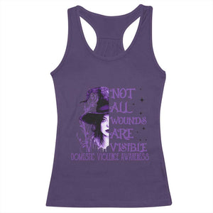 Stop Domestic Violence Racerback Tank Top Purple Ribbon Witch Graphic Witchy Feminist TS10 Purple Print Your Wear