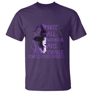 Stop Domestic Violence T Shirt Purple Ribbon Witch Graphic Witchy Feminist TS10 Purple Print Your Wear