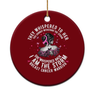 Breast Cancer Ceramic Ornament Pink Ribbon I Am Storm TS10 1pc Red Print Your Wear