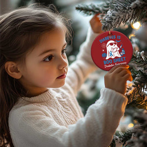 Diabetes is Boo Sheet Christmas Ornament Funny Halloween Ghost Diabetes Type 1 2 Awareness TS10 Print Your Wear