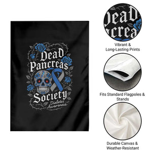 Funny Diabetes Type 1 Awareness Garden Flag Dead Pancreas Society Sugar Skull TS10 Print Your Wear