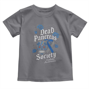 Funny Diabetes Type 1 Awareness Toddler T Shirt Dead Pancreas Society Sugar Skull TS10 Charcoal Print Your Wear