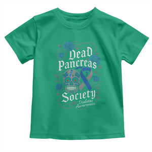 Funny Diabetes Type 1 Awareness Toddler T Shirt Dead Pancreas Society Sugar Skull TS10 Irish Green Print Your Wear