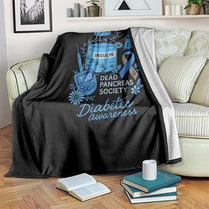 Dead Pancreas Society Throw Blanket Funny Diabetes Awareness Insulin T1D Support TS10 Print Your Wear