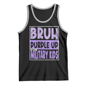 Funny Bruh Purple Up For Military Kids Tank Top Military Child Month TS11 Black Athletic Heather Print Your Wear