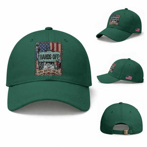 Funny Hands Off With Justice For All Baseball Cap Statue Of Liberty American Flag TS11 Baseball Cap Universal Fit Irish Green Print Your Wear