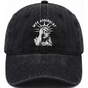 Funny Statue Of Liberty WTF America Washed Cotton Baseball Cap TS11 Print Your Wear