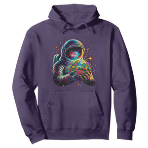 Astronaut Earth Flowers Spaceman Planet Galaxy Universe Hoodie TS11 Purple Print Your Wear
