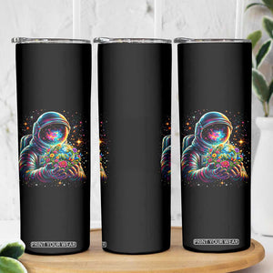 Astronaut Earth Flowers Spaceman Planet Galaxy Universe Skinny Tumbler TS11 Print Your Wear