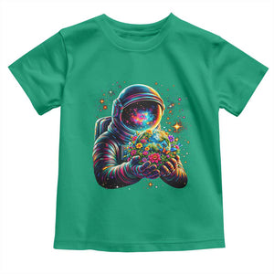 Astronaut Earth Flowers Spaceman Planet Galaxy Universe Toddler T Shirt TS11 Irish Green Print Your Wear