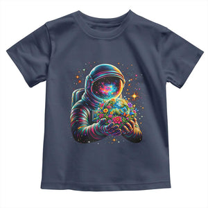 Astronaut Earth Flowers Spaceman Planet Galaxy Universe Toddler T Shirt TS11 Navy Print Your Wear