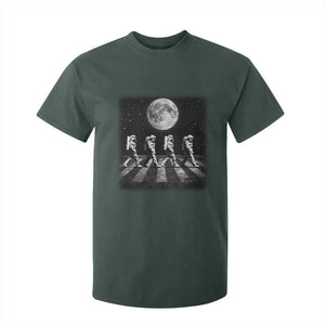 Astronauts Walking In Space Galaxy Moon Planet T Shirt For Kid TS11 Dark Forest Green Print Your Wear