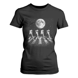 Astronauts Walking In Space Galaxy Moon Planet T Shirt For Women TS11 Black Print Your Wear
