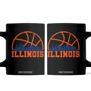 Illinois Fan Coffee Mug IL State Basketball Game Day TS11 Black Print Your Wear