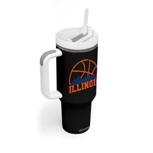 Illinois Fan Tumbler With Handle IL State Basketball Game Day TS11 Print Your Wear
