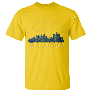 Michigan Fan Basketball Grooves Skyline MI State T Shirt TS11 Daisy Print Your Wear