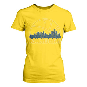 Michigan Fan Basketball Grooves Skyline MI State T Shirt For Women TS11 Daisy Print Your Wear