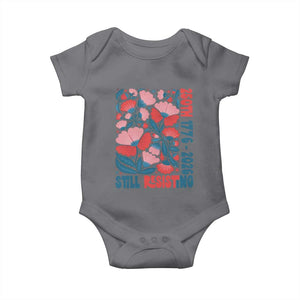 Floral 250th Still Resisting 4th of July 1776 2026 Baby Onesie