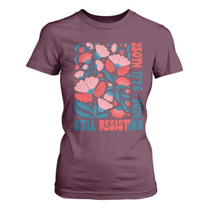 Floral 250th Still Resisting 4th of July 1776 2026 T Shirt For Women