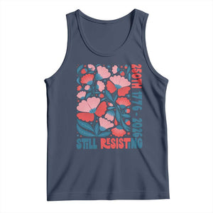 Floral 250th Still Resisting 4th of July 1776 2026 Tank Top