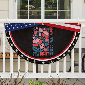 Floral 250th Still Resisting 4th of July 1776 2026 Patriotic Fan Flag