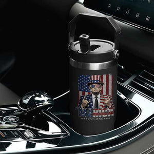 The Nations Leader US 250th Anniversary Flip Straw Tumbler Funny 4th of July 1776 2026