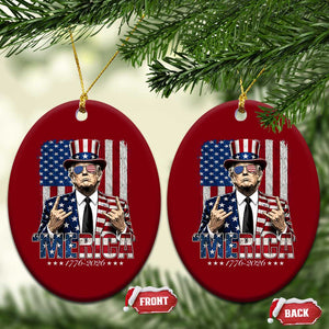 The Nations Leader US 250th Anniversary Ceramic Ornament Funny 4th of July 1776 2026