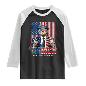 The Nations Leader US 250th Anniversary Raglan Shirt Funny 4th of July 1776 2026