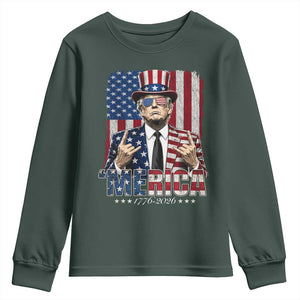 The Nations Leader US 250th Anniversary Youth Sweatshirt Funny 4th of July 1776 2026