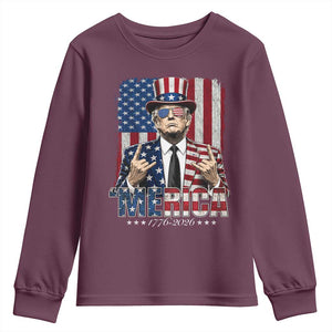 The Nations Leader US 250th Anniversary Youth Sweatshirt Funny 4th of July 1776 2026